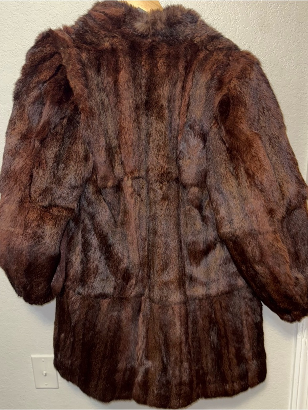 Vintage Mink Fur Coat Real Fur Brown Carol Brent 60s Mid Length Classic Coat - Picture 16 of 16